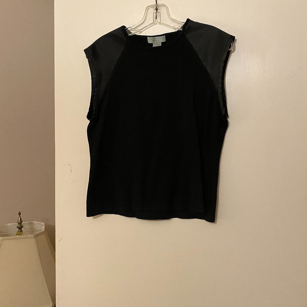 Black silk top